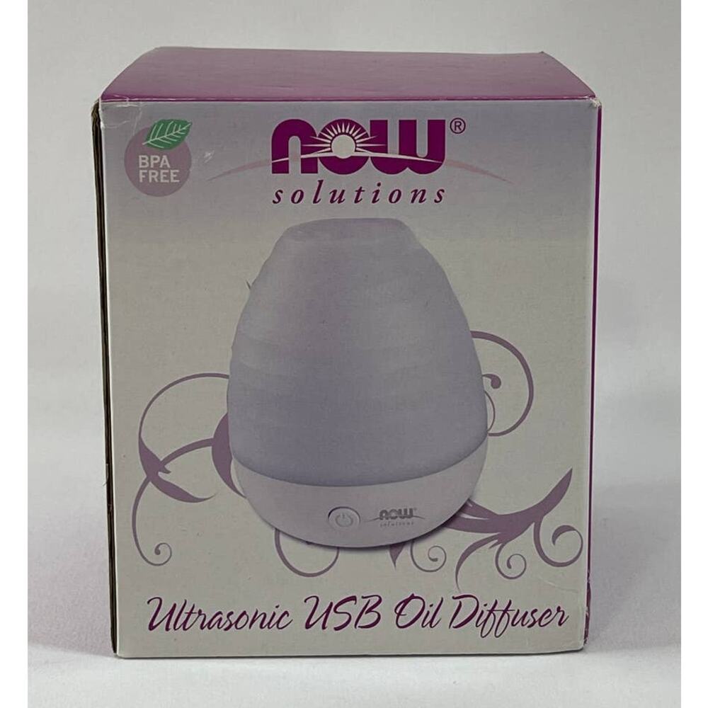 Now Solutions Ultrasonic USB Aromatherapy Oil Diffuser Heat Free Portable NEW